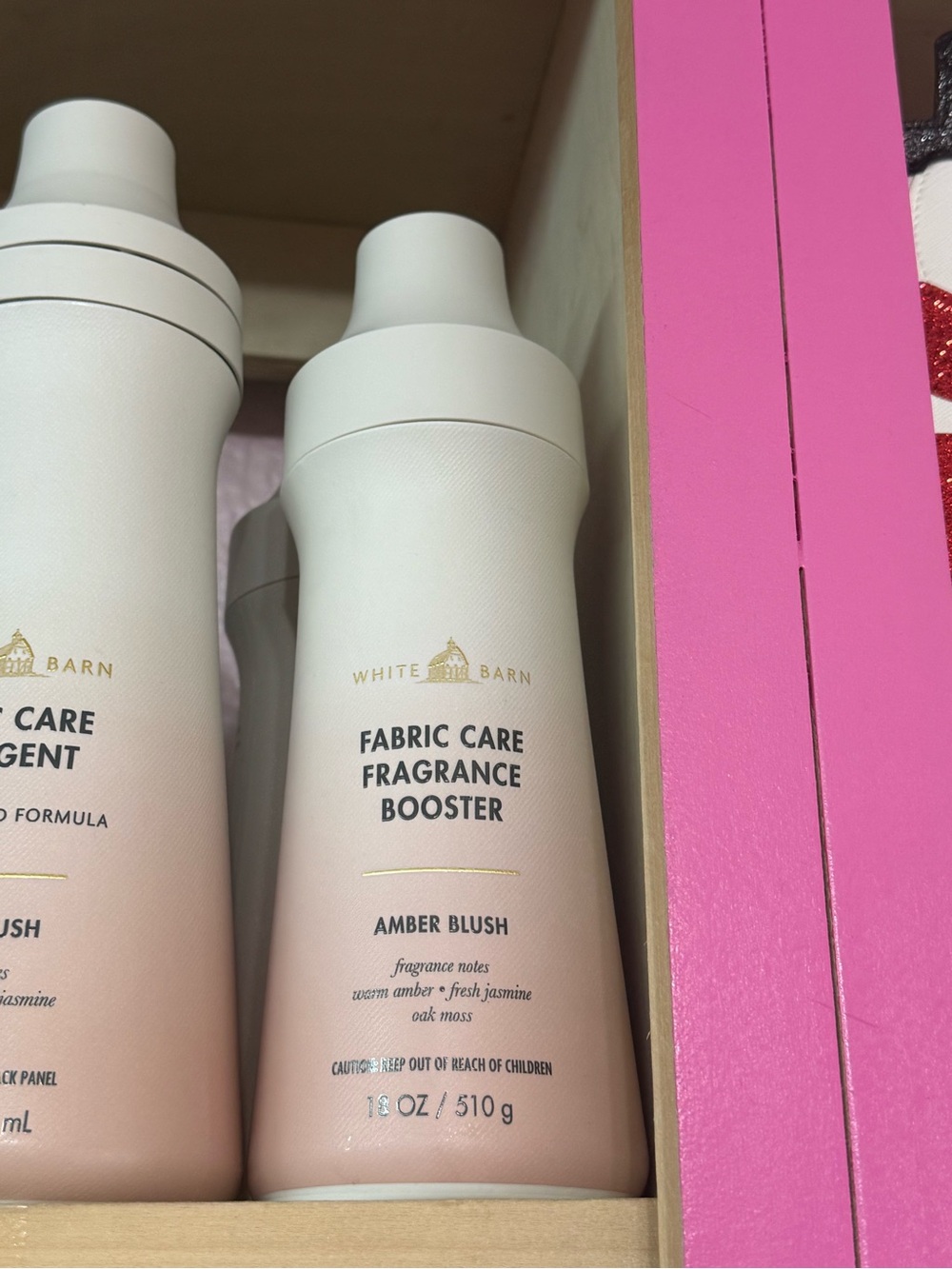 1 White Barn amber blush Pink Fabric Fragrance Booster